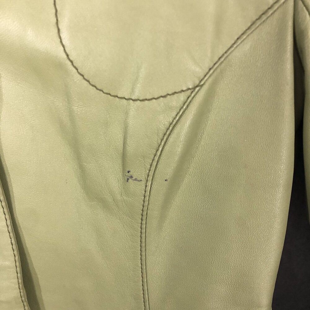 Vintage Y2K Wilsons Leather Green Leather Jacket Size Small - Picture 3 of 10